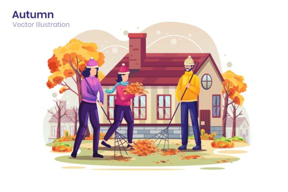Bringing Autumn to Life: The Power of Editable Flat Vector Illustrations for Modern Design