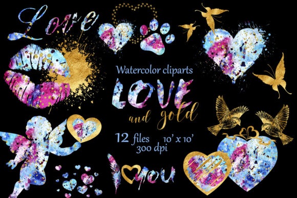 Elevating Creative Projects with Watercolor Love Hearts Clipart