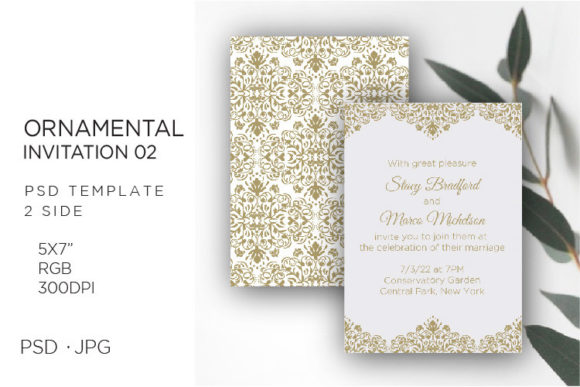 Ornamental Invitation Card Photoshop
