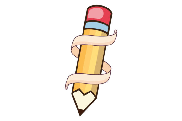 Pencil Surrounded with Banner