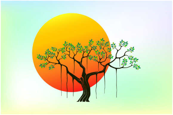 Tree and Moon: Creative Design Elements for Every Project