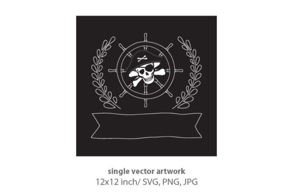 Unleashing Creativity with the Pirates Skull Inside Boat Wheel Vector Design