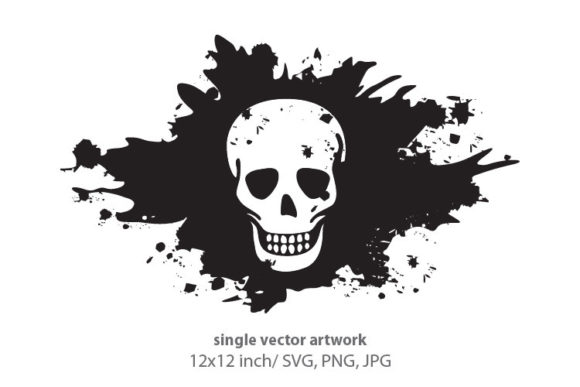 Unlocking Creative Potential with Ink Splash and Smiling Skull Vector Art
