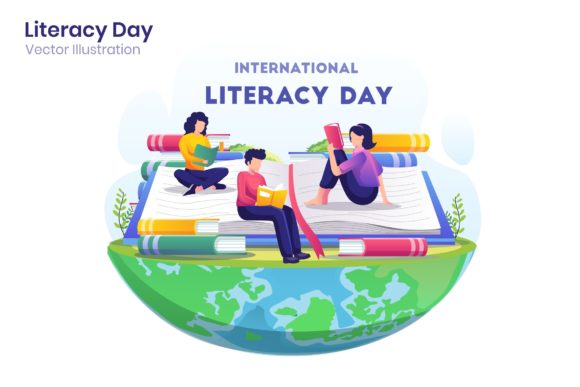 Why Literacy Day Flat Illustration Elevates Your Design